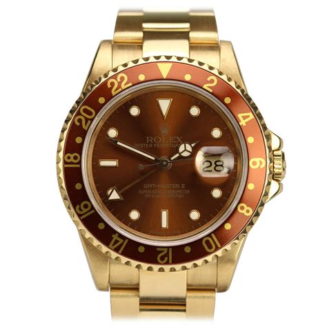 rolex gmt master ii mens 18k yellow gold watch 16718|rolex gmt master oystersteel.